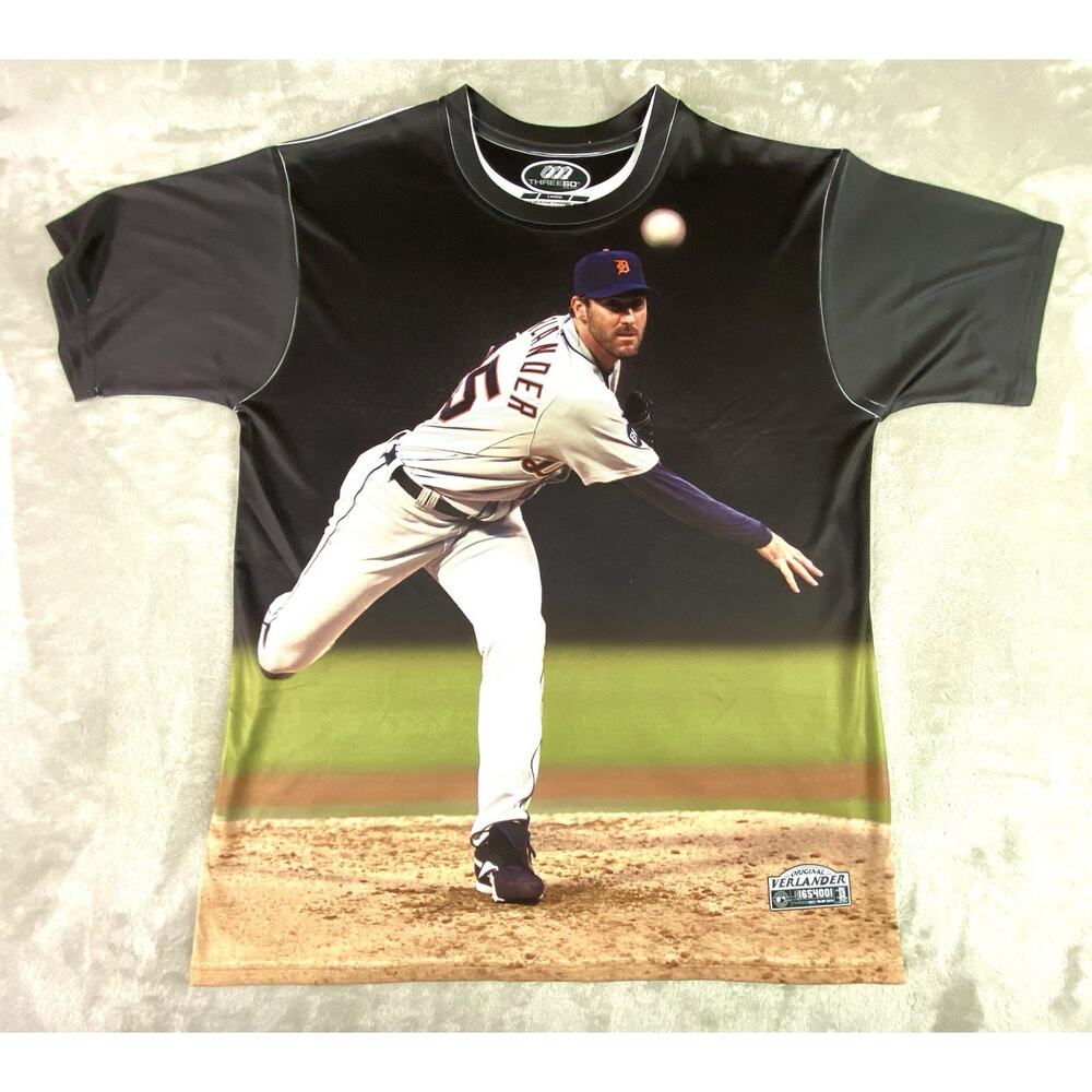 Three60 Gear | Justin Verlander Double-Sided Tee Shirt | MLBP 2010 | S# 1654001